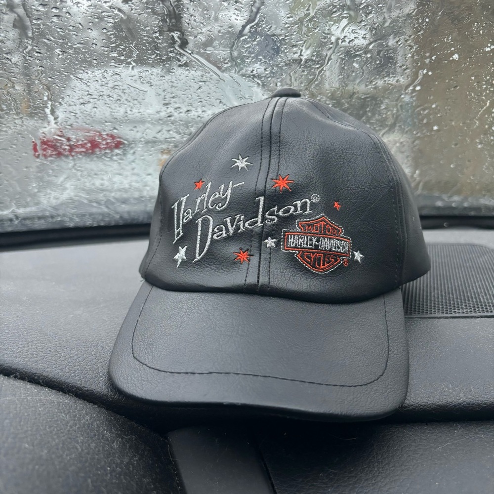Women’s Harley Davison Hat, Faux Leather, MCM Design